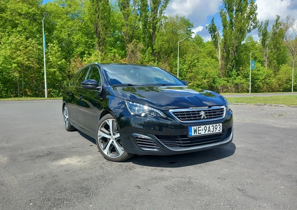 Peugeot 308 cena 58900 przebieg: 144000, rok produkcji 2016 z Warszawa małe 92